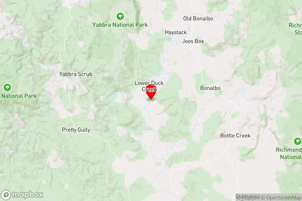 Lower Duck Creek,New South Wales Area Map