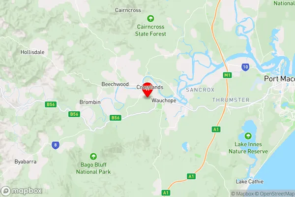 Yippin Creek,New South Wales Area Map