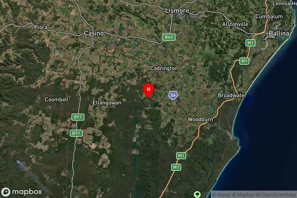 West Coraki,New South Wales Satellite Map