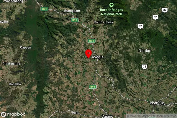 Horse Station Creek,New South Wales Satellite Map