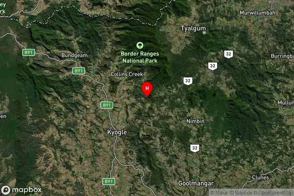 Upper Horseshoe Creek,New South Wales Satellite Map