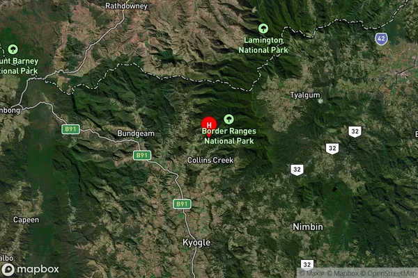 Warrazambil Creek,New South Wales Satellite Map