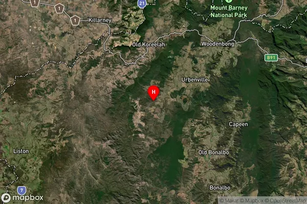 Upper Tooloom,New South Wales Satellite Map