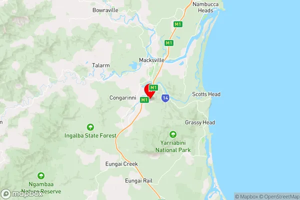 Donnellyville,New South Wales Area Map