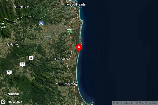 Pottsville Beach,New South Wales Satellite Map