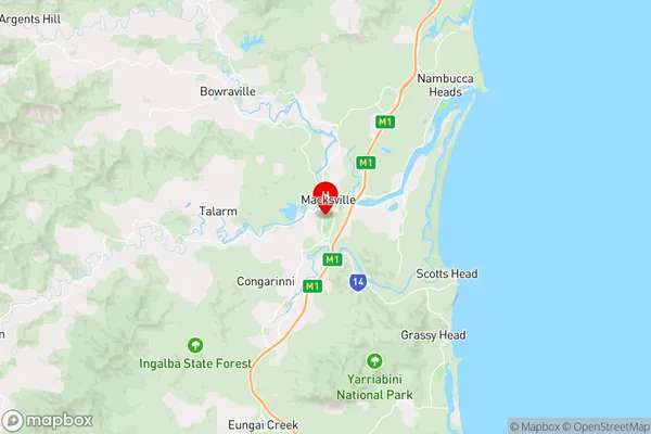 Macksville,New South Wales Area Map