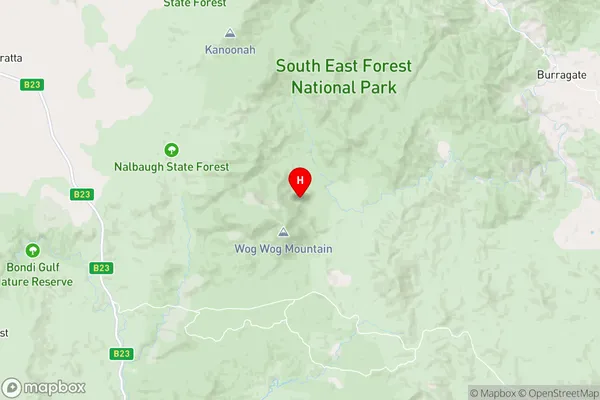 Wog Wog,New South Wales Area Map