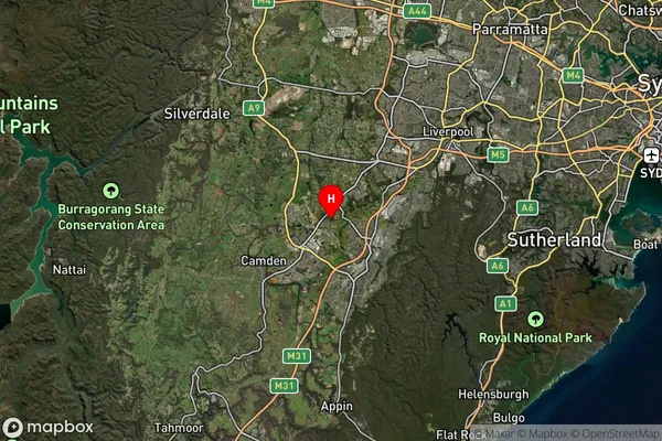 Gledswood Hills,New South Wales Satellite Map