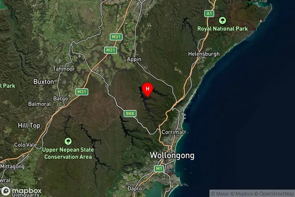 Cataract,New South Wales Satellite Map