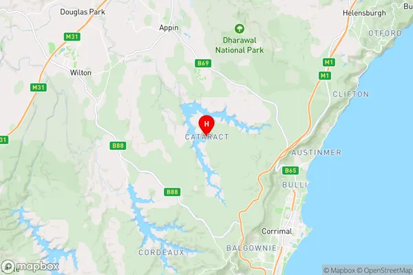 Cataract,New South Wales Area Map