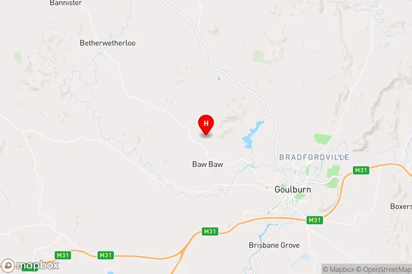 Baw Baw,New South Wales Area Map