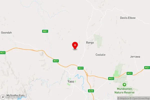 Bango,New South Wales Area Map