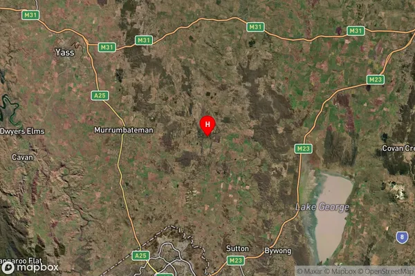 Yass River,New South Wales Satellite Map