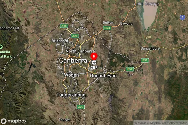 Canberra Airport,Australian Capital Territory Satellite Map