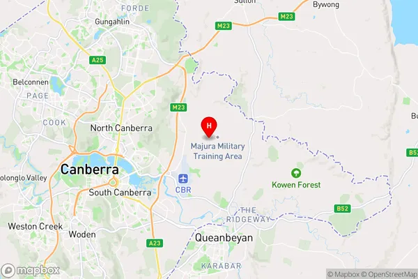 Majura,Australian Capital Territory Area Map