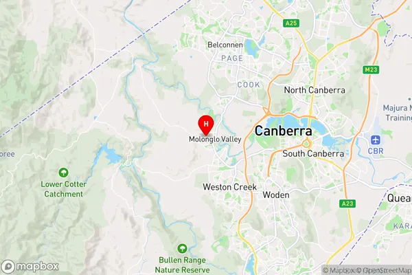 Denman Prospect,Australian Capital Territory Area Map