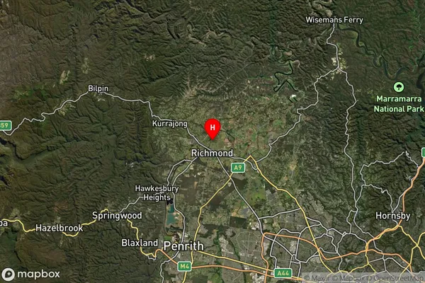 Richmond Lowlands,New South Wales Satellite Map