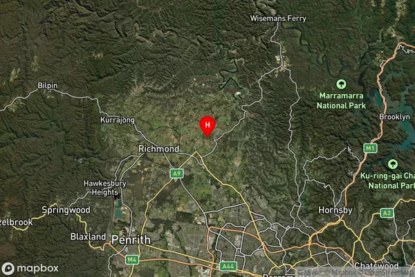 Pitt Town Bottoms,New South Wales Satellite Map