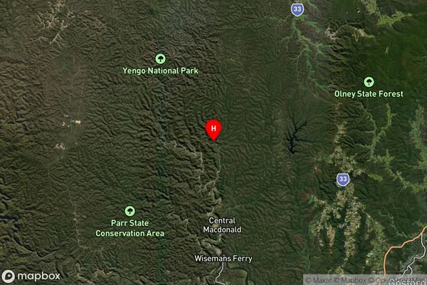 Perrys Crossing,New South Wales Satellite Map