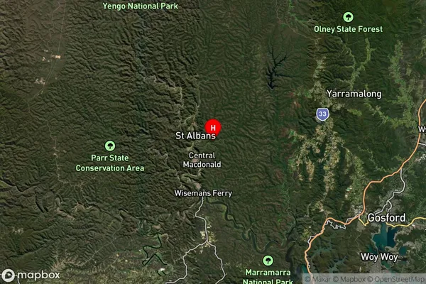 Wrights Creek,New South Wales Satellite Map