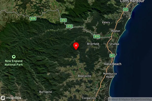 Kennaicle Creek,New South Wales Satellite Map