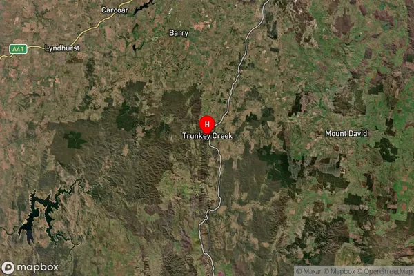 Trunkey Creek,New South Wales Satellite Map