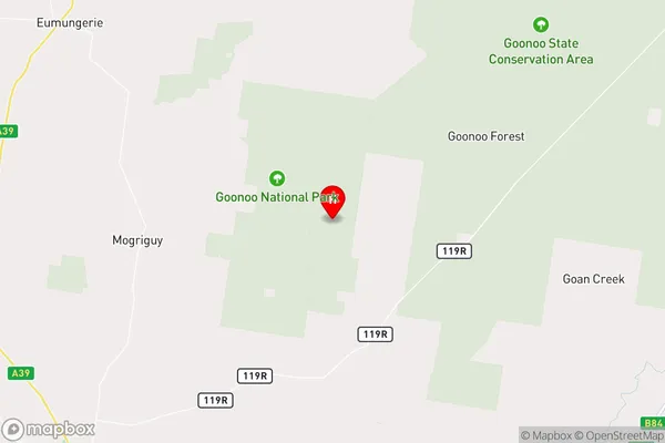 Goonoo Forest,New South Wales Area Map