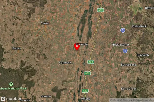 Eurimbla,New South Wales Satellite Map