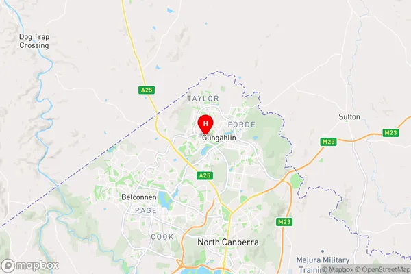 Taylor,Australian Capital Territory Area Map