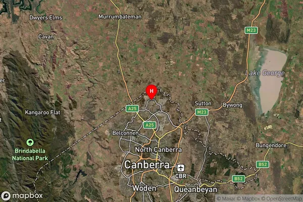 Moncrieff,Australian Capital Territory Satellite Map