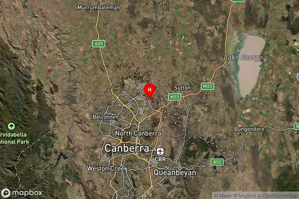 Throsby,Australian Capital Territory Satellite Map