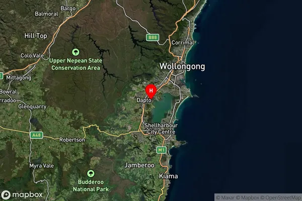 Koonawarra,New South Wales Satellite Map