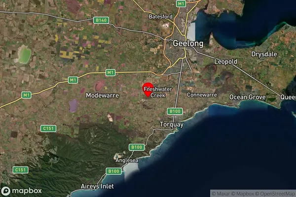 Freshwater Creek,Victoria Satellite Map