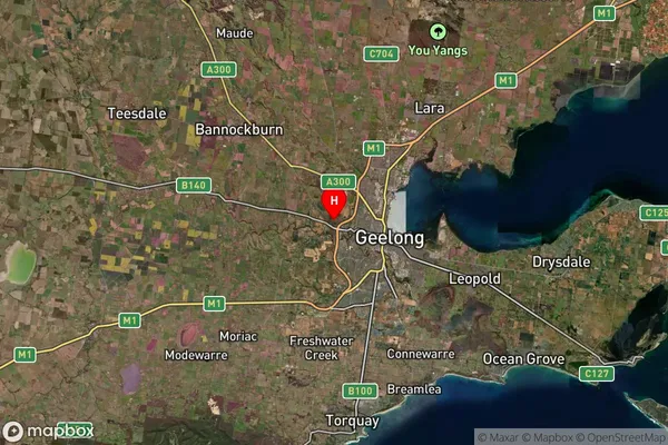 Fyansford,Victoria Satellite Map