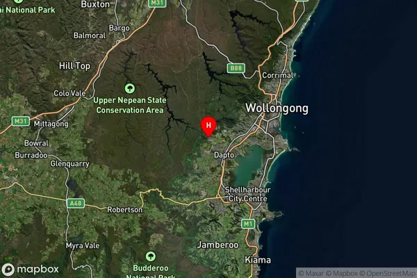 Wongawilli,New South Wales Satellite Map