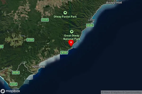 Kennett River,Victoria Satellite Map