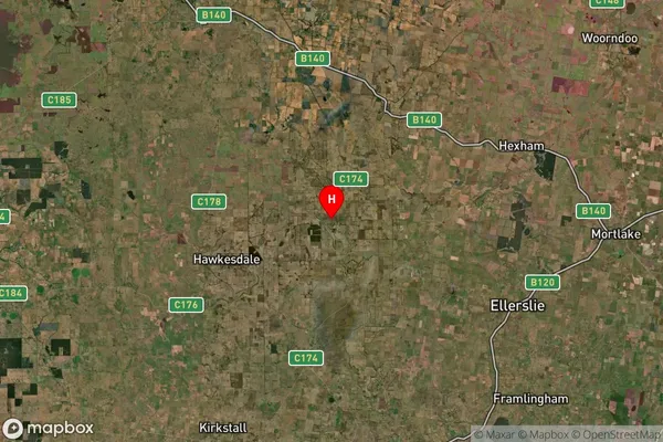 Minjah,Victoria Satellite Map