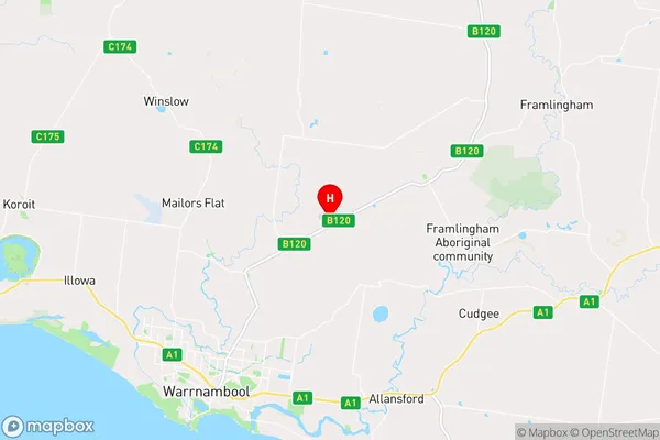 Purnim West,Victoria Area Map