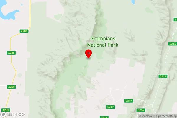 Grampians,Victoria Area Map