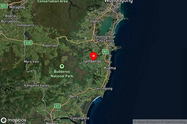 Jamberoo,New South Wales Satellite Map