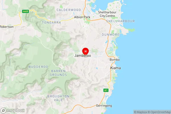 Jamberoo,New South Wales Area Map