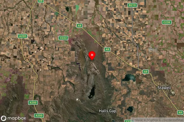 Roses Gap,Victoria Satellite Map