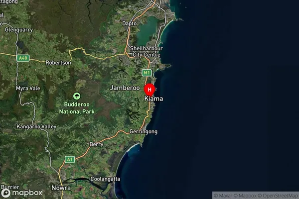 Kiama,New South Wales Satellite Map