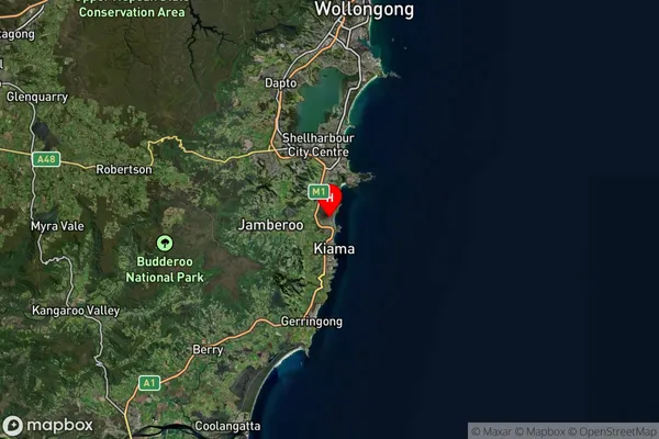 Kiama Downs,New South Wales Satellite Map