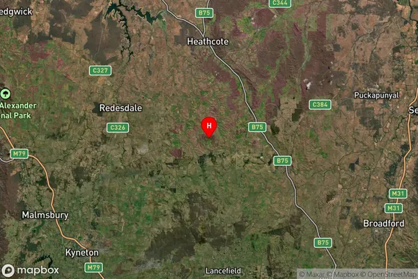 Glenhope East,Victoria Satellite Map