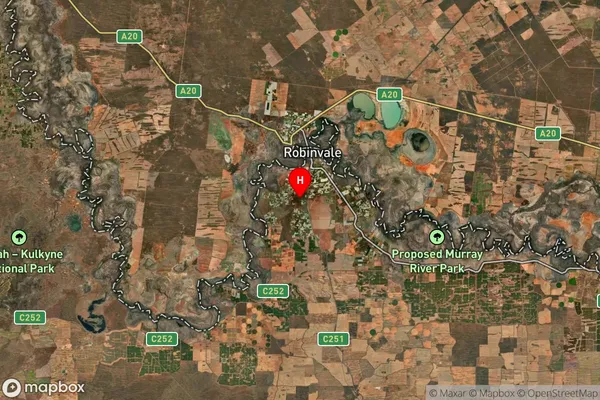 Robinvale Irrigation District Section D,Victoria Satellite Map