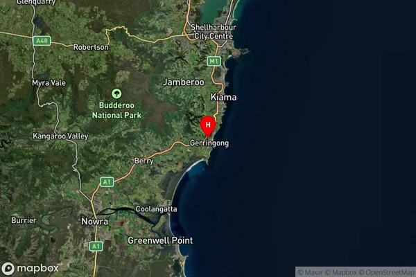 Gerringong,New South Wales Satellite Map