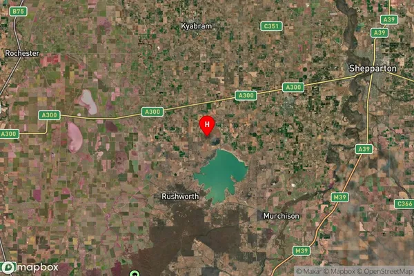 Waranga,Victoria Satellite Map