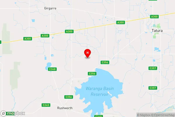 Waranga,Victoria Area Map