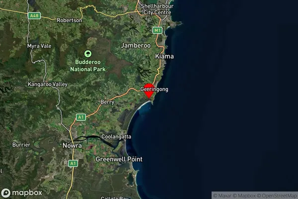 Gerroa,New South Wales Satellite Map